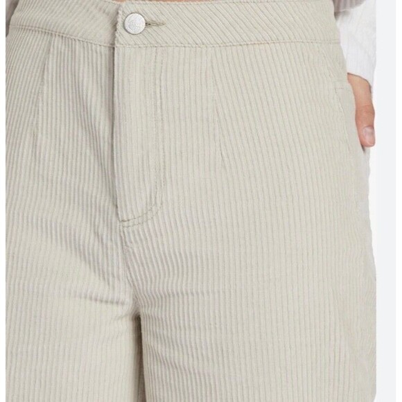 NWT Roxy Chloe X Kim Corduroys High Waist Wide Leg Pant Womens 30 Pelican Cream - Picture 7 of 8